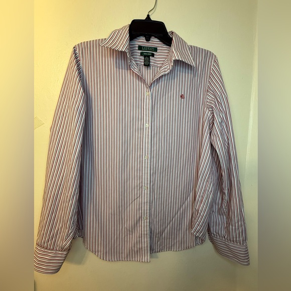 Ralph Lauren Men's Casual Shirt - Red and White Stripes - Picture 1 of 7